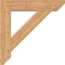 Ekena Millwork Traditional Slat Smooth Bracket w/ Offset Brace, Western Red Cedar, 7 1/2"W x 34"D x 34"H BKT0806X34X34TRA06SWR - alternate 2